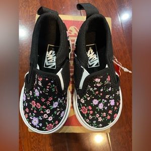 Little Girls Floral Slip-On Asher Vans